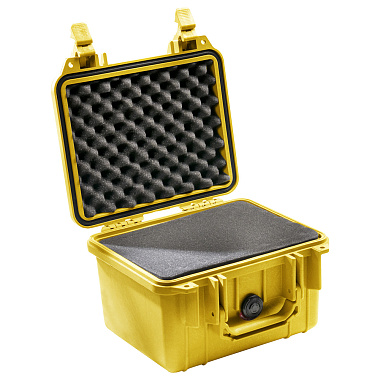 Защитный кейс Peli™ 1300 желтый с поропластом