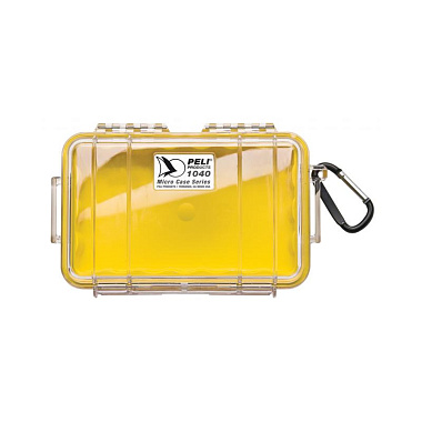 Защитный кейс Peli™ 1040 прозрачный с желтой вставкой