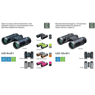 Бинокль PENTAX UD 9x21 черный