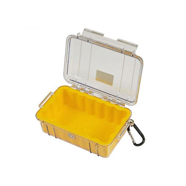 Защитный кейс Peli™ 1050 прозрачный с желтой вставкой
