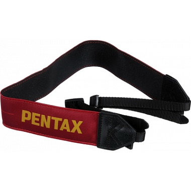 Широкий профессиональный нашейный ремешок для зеркалок PENTAX O-ST1401 (красный)