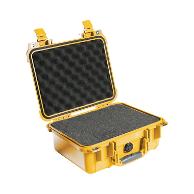 Защитный кейс Peli™ 1400 желтый с поропластом