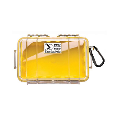Защитный кейс Peli™ 1050 прозрачный с желтой вставкой