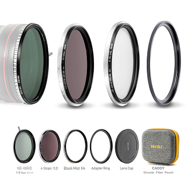 Набор светофильтров NiSi 82mm Swift VND Mist Kit 1-9 Stops (1-5 Stops VND, 4 Stop ND, Black Mist 1/4)